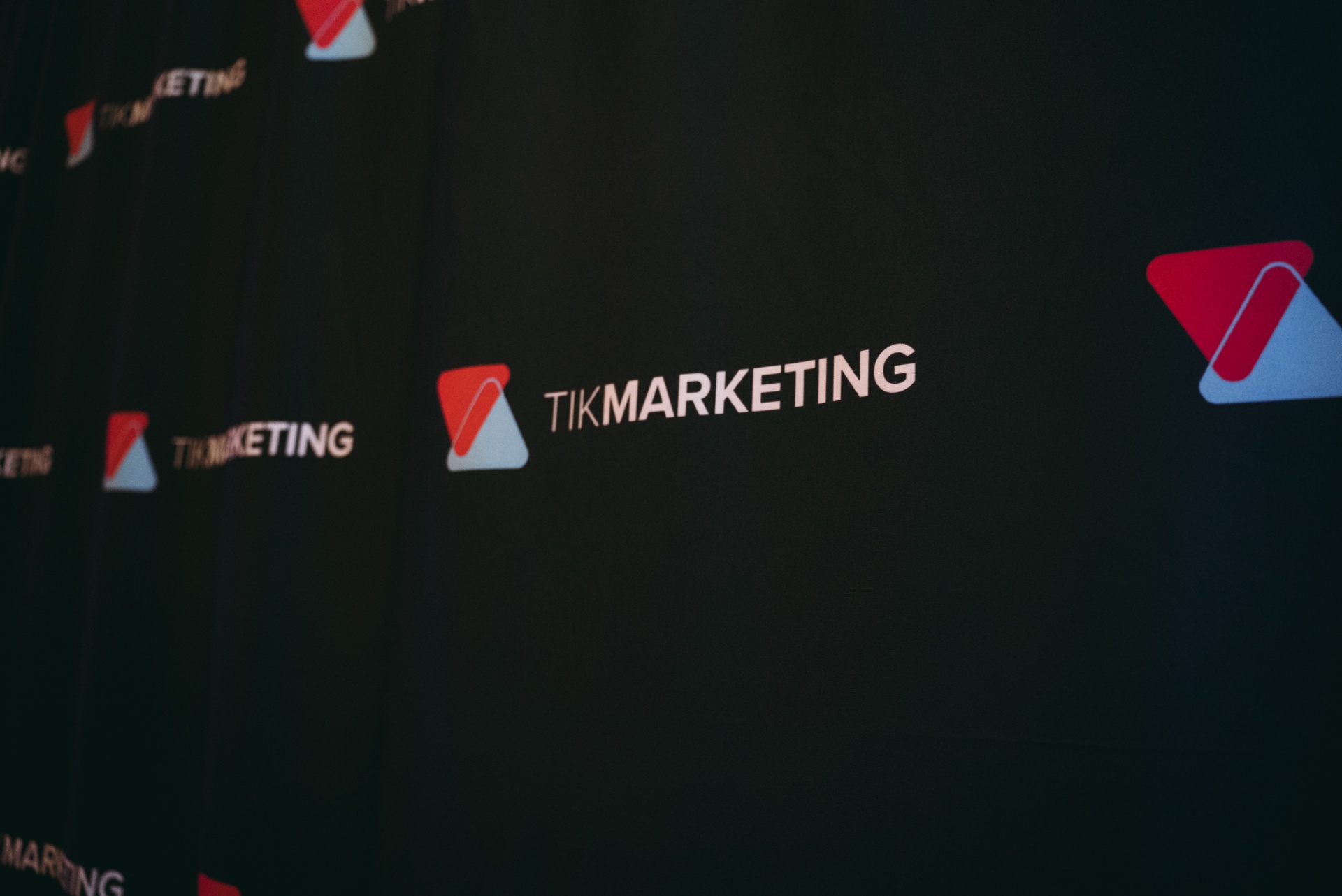 TikMarketing branded backdrop