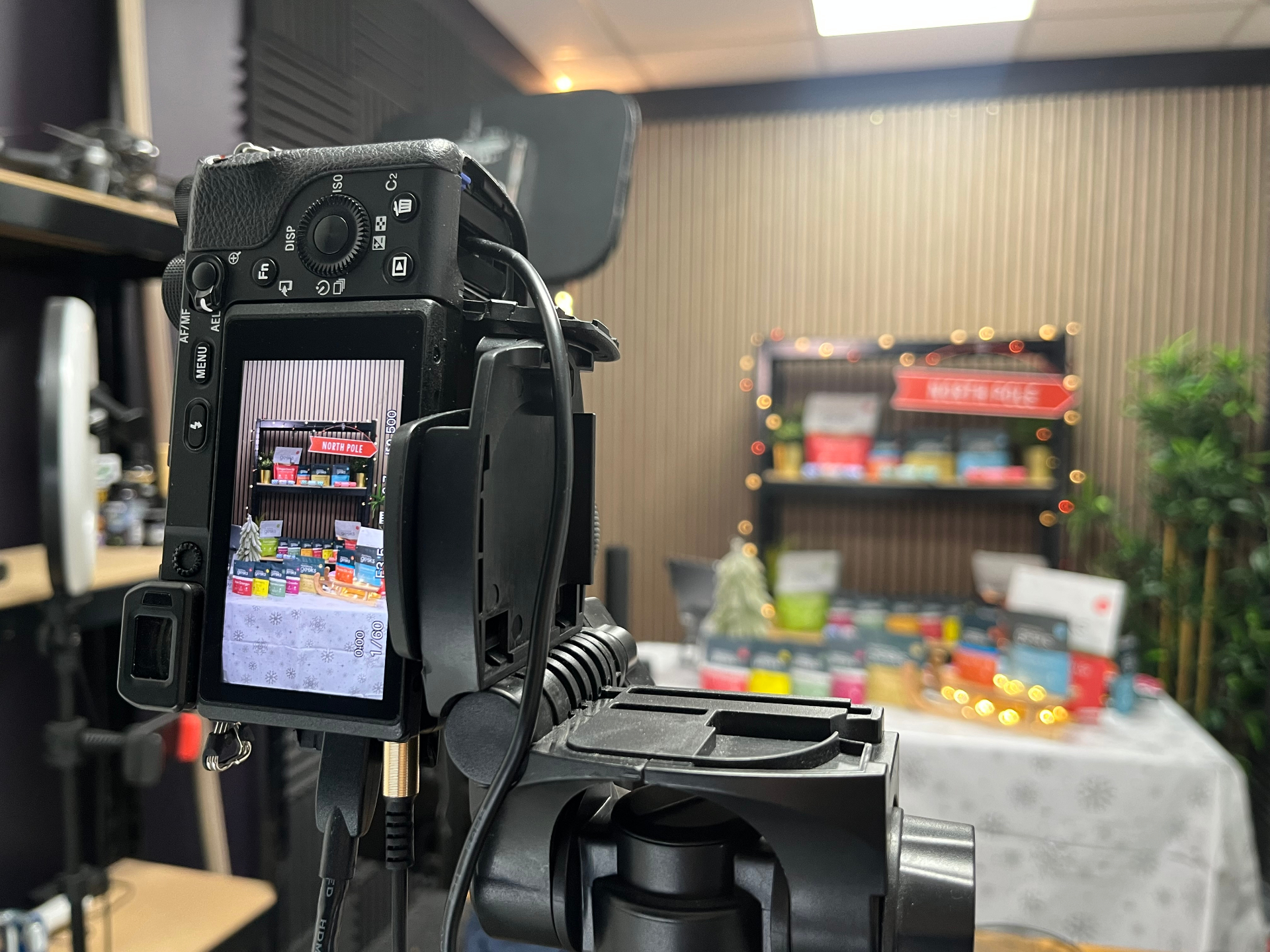 Live shopping studio in production